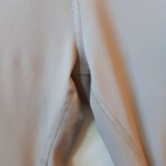 Apana Leggings Full Length Activewear Pants Size L Gray Pale Pink - Picture 5 of 9
